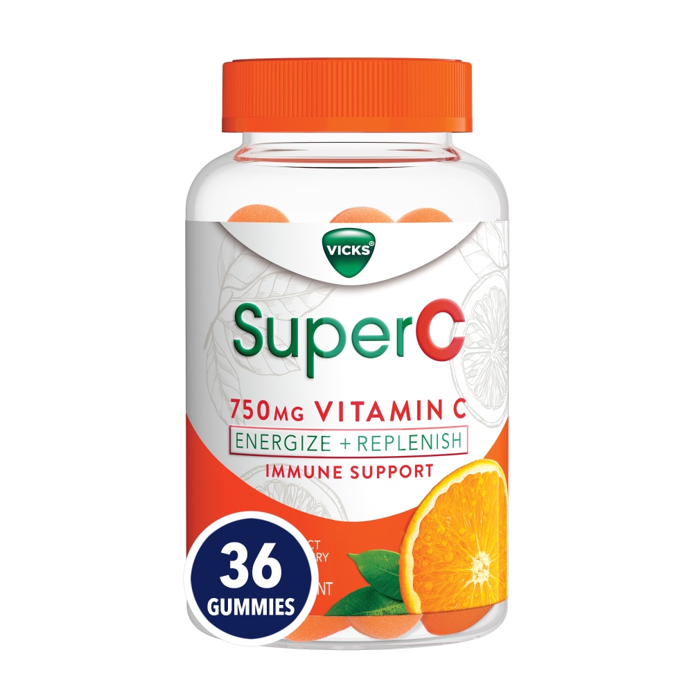 Vicks Super C Vitamin C Citrus Flavored Gummies, 36 ct - Kroger