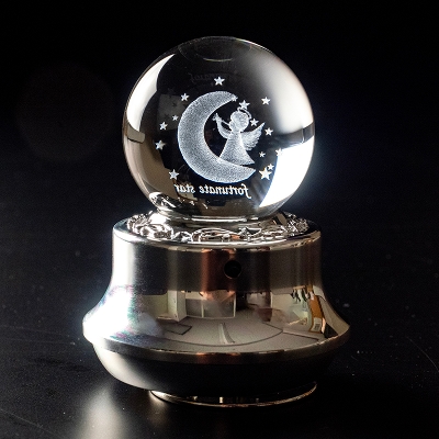 MUSICBOX】3Dレーザーボールオルゴール イルカ | オルゴール | 黒壁