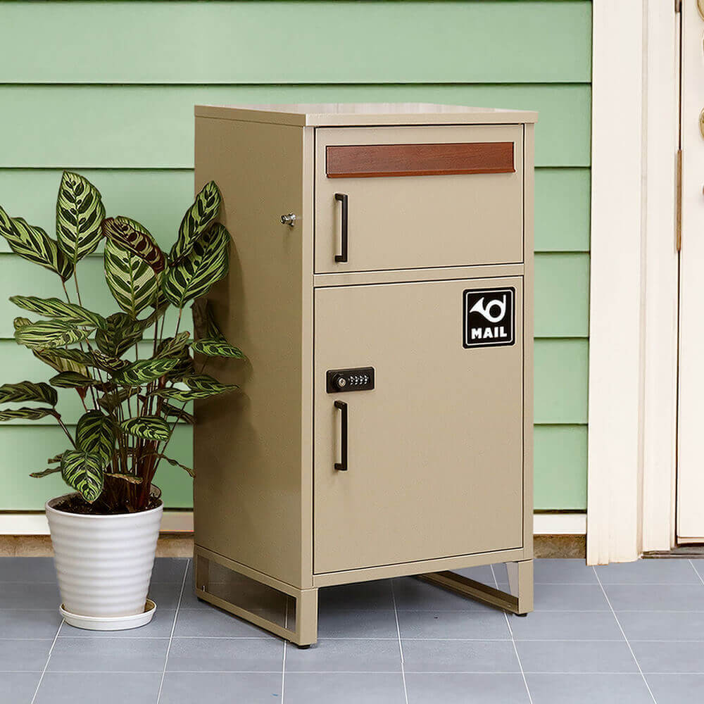 Horn（ホルン）ポスト一体型宅配ボックス 木製フラップタイプ