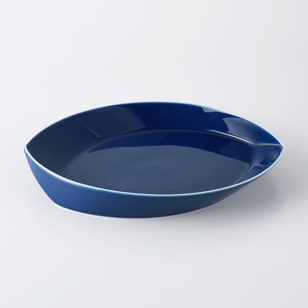 リーヴズ ディナープレート ブルー | 白山陶器直営オンラインストア