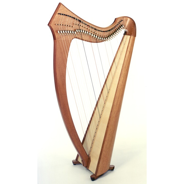 木製ハープ ダークブラウン 26弦 ミニハープ アルパ