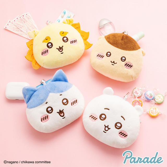 ちいかわ」新作プライズ、「ぬいぐるみパスケースポーチ」が展開