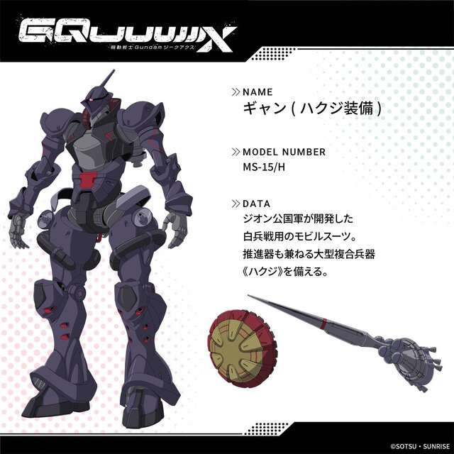 新登場の「ギャン」はエグザベ専用機からカラーリング一転！「ガンダム