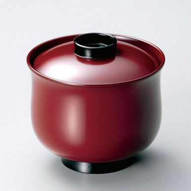 小吸物椀 溜/古代朱 福型 5客セット 漆塗り【製造中止】 漆器の井助