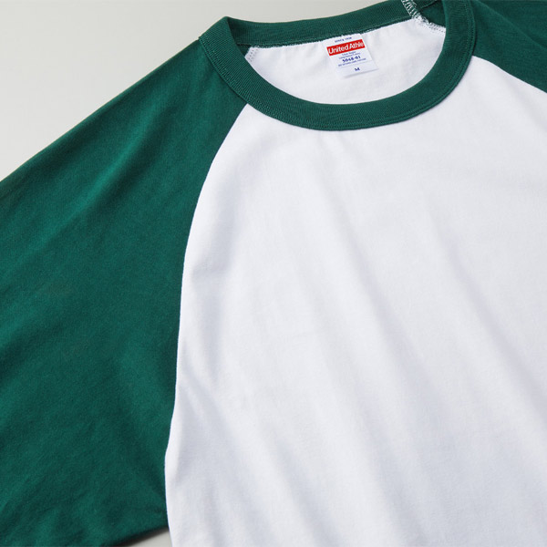 5048-01】 5.6オンス ラグラン ロングスリーブ Tシャツ(1.6インチリブ