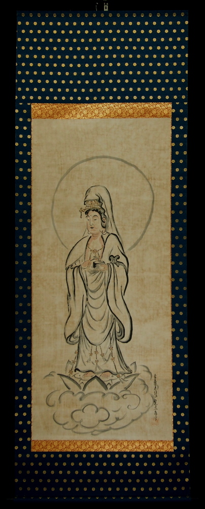 古美術 神宮堂 掛軸 人物画(水墨）