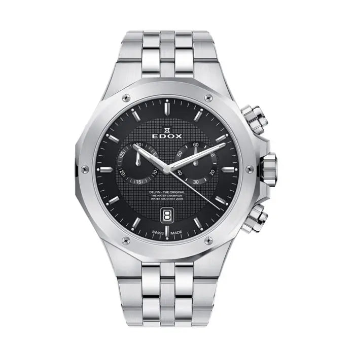 デルフィン オリジナル クロノグラフ 10110-3M-NIN｜エドックス