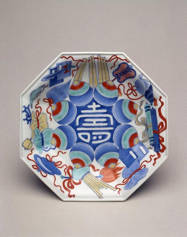 色絵宝尽文八角皿｜展示中の日本・東洋のやきもの｜コレクション｜岡田