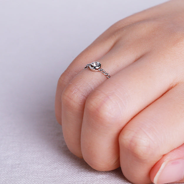 K18/Pt「ロイヤルブルームーン バース ヌード」チェーンリング