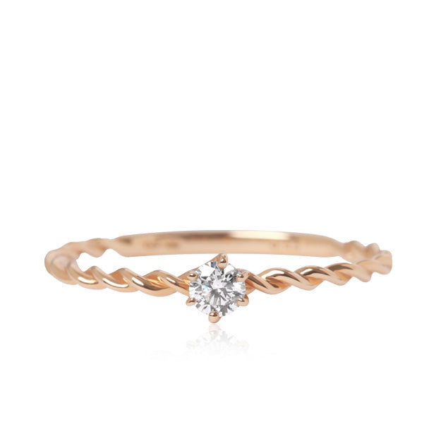 K18/Pt「0.08ctアネリ」リング｜【オレフィーチェ】Orefice