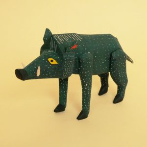 イノシシ（オアハカの木彫）- LABRAVA [メキシコ 民芸 フォークアート