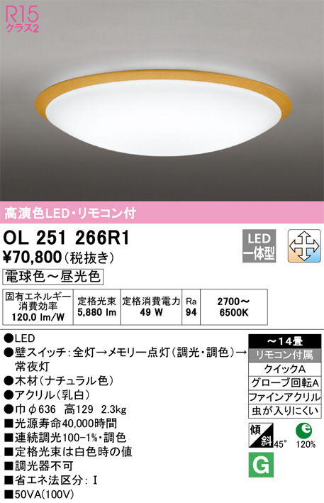 ODELIC オーデリック シーリングライト OL251266R1 | 商品紹介 | 照明