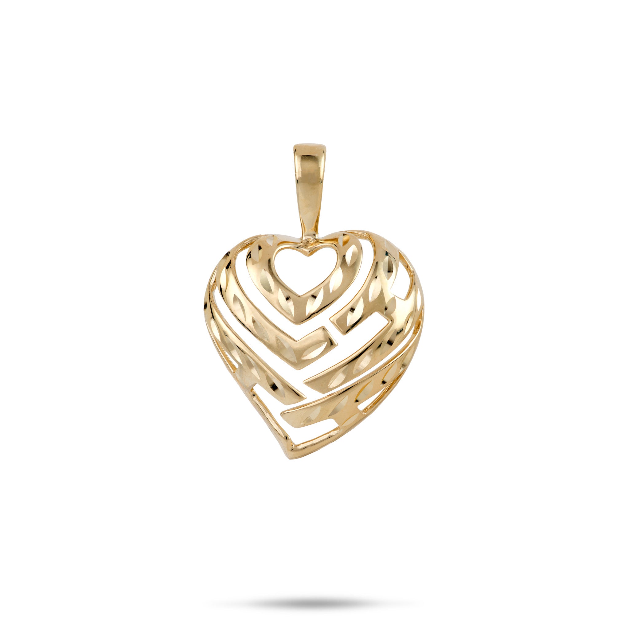 Aloha Heart Pendant in Gold - 18mm