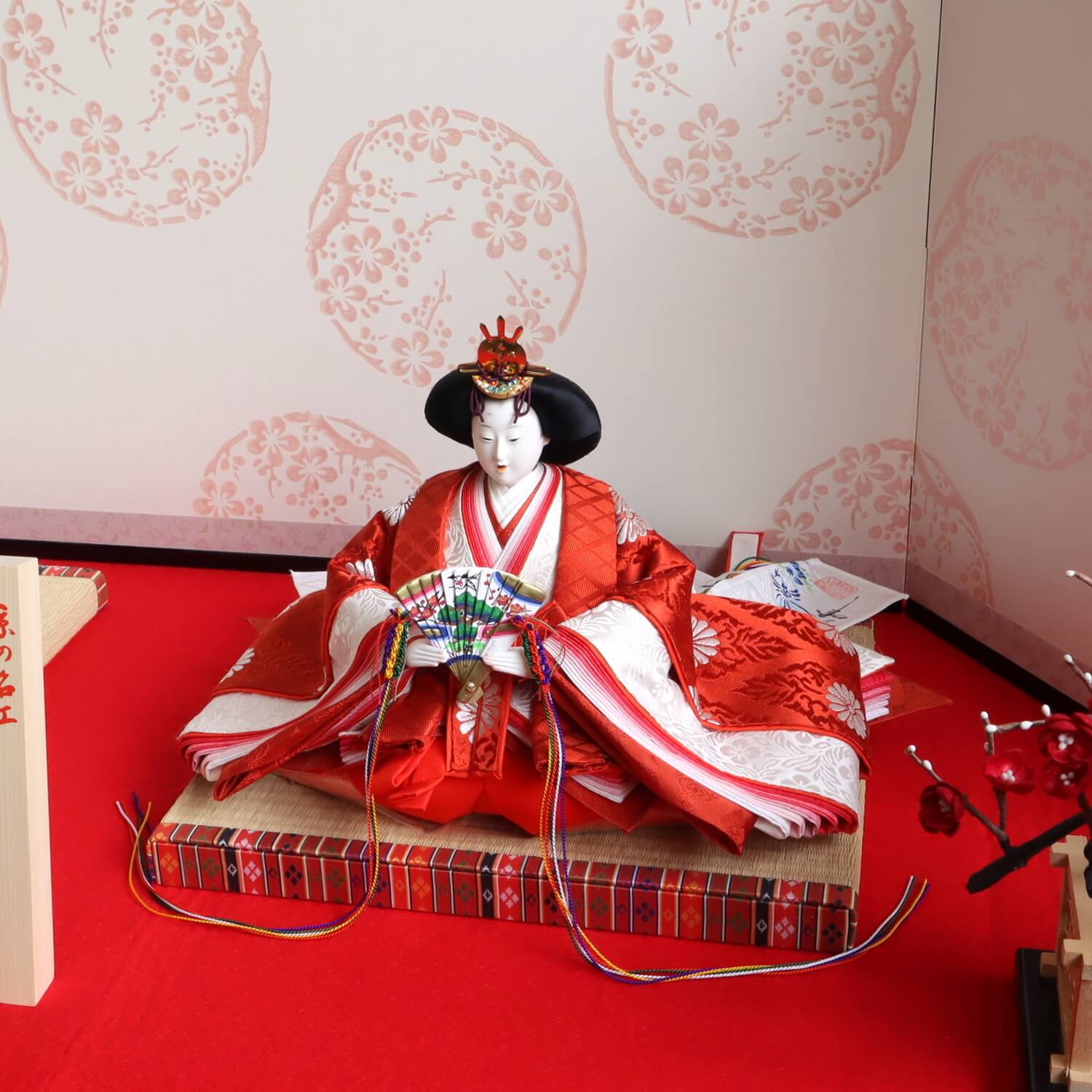 新作京都・大橋弌峰作 京九番正絹西陣織 有職雛 京頭師：川瀬 猪山 京