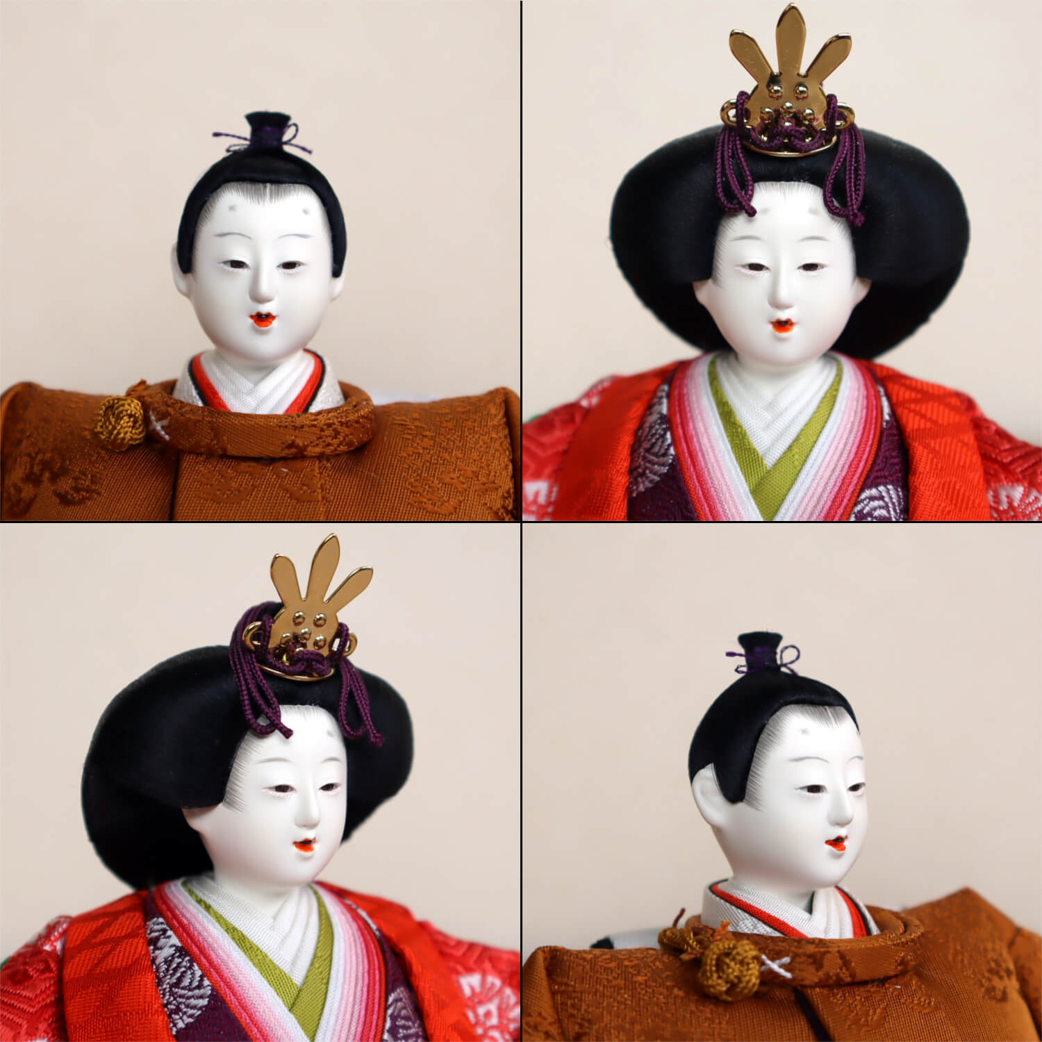 大橋弌峰作 京都 芥子 朱雀大路大極殿雛 正絹西陣織黄櫨染 天皇陛下 京