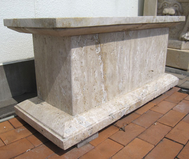 天然大理石 角型（スクエアタイプ）長方形台座・飾り台｜重厚感ある