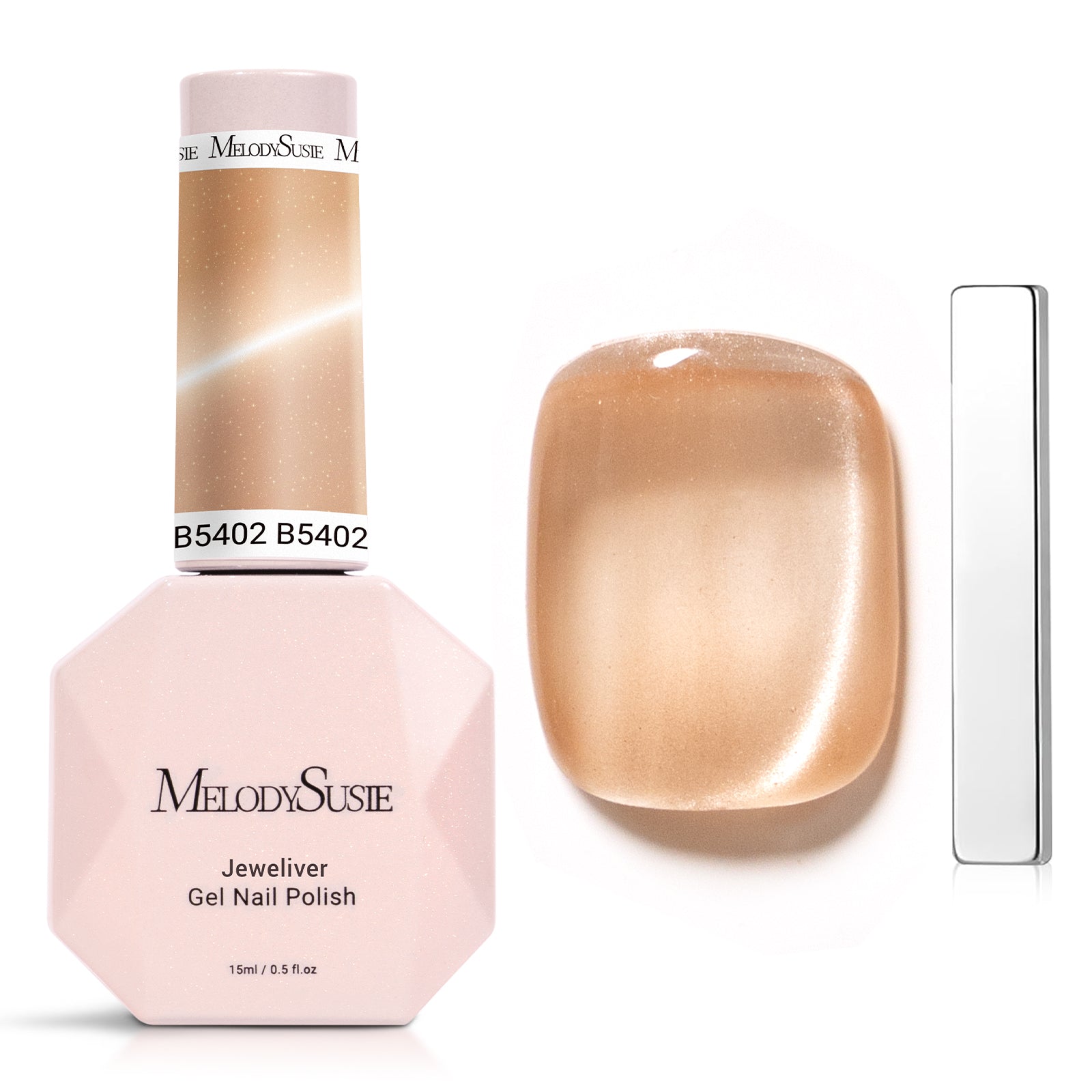 Jeweliver Cat Eye Gel Nail Polish 0.5 fl oz/15ml - Honey Brown C6692