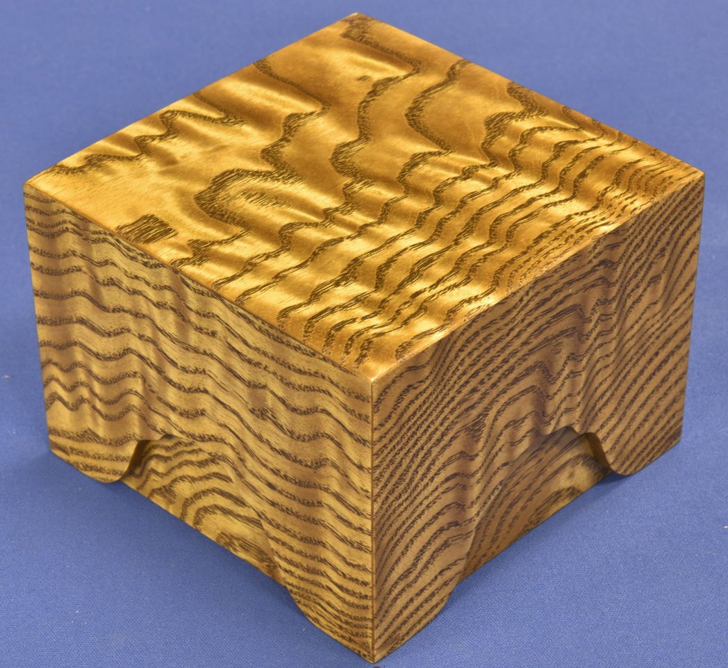 駒箱 タモ杢 摺漆