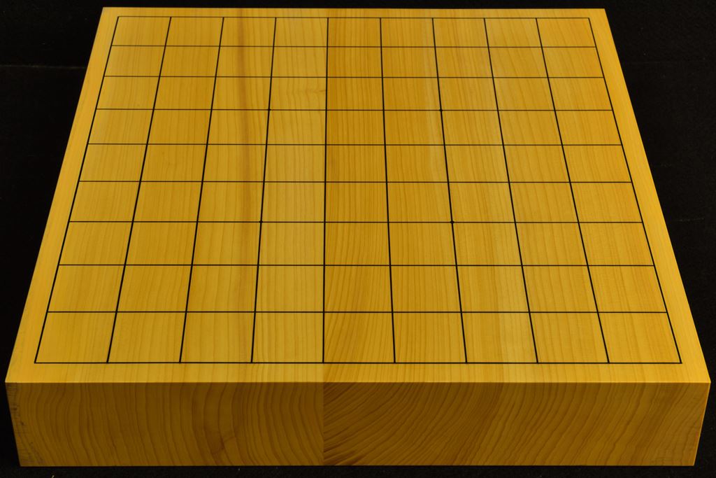 卓上将棋盤 本榧(日本産)柾目二枚接合 t6491