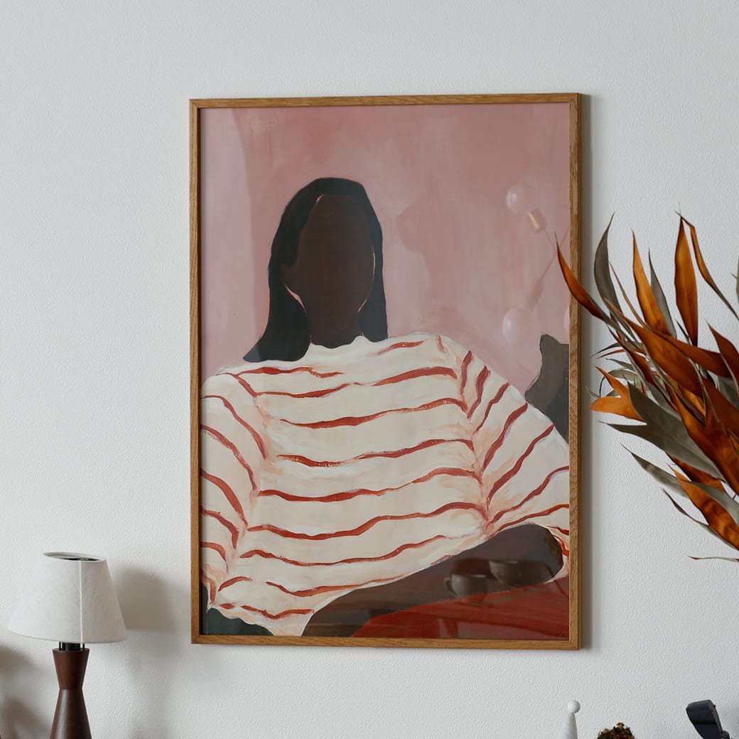 Paper Collective Red Stripes ポスター 50×70cm 北欧ナチュラル