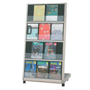 マガジンラック MR-134 A4判3列4段 前板透明アクリル3mm厚 W783×D522