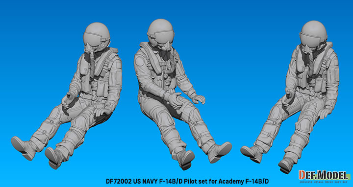 DEF.MODEL[DF72002]1/72 現用 アメリカ海軍 着座したF-14B/Dパイロット