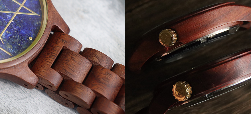 STRAP ストラップ／ 【ダブルムーブメント専用】エボニー天然木バンド