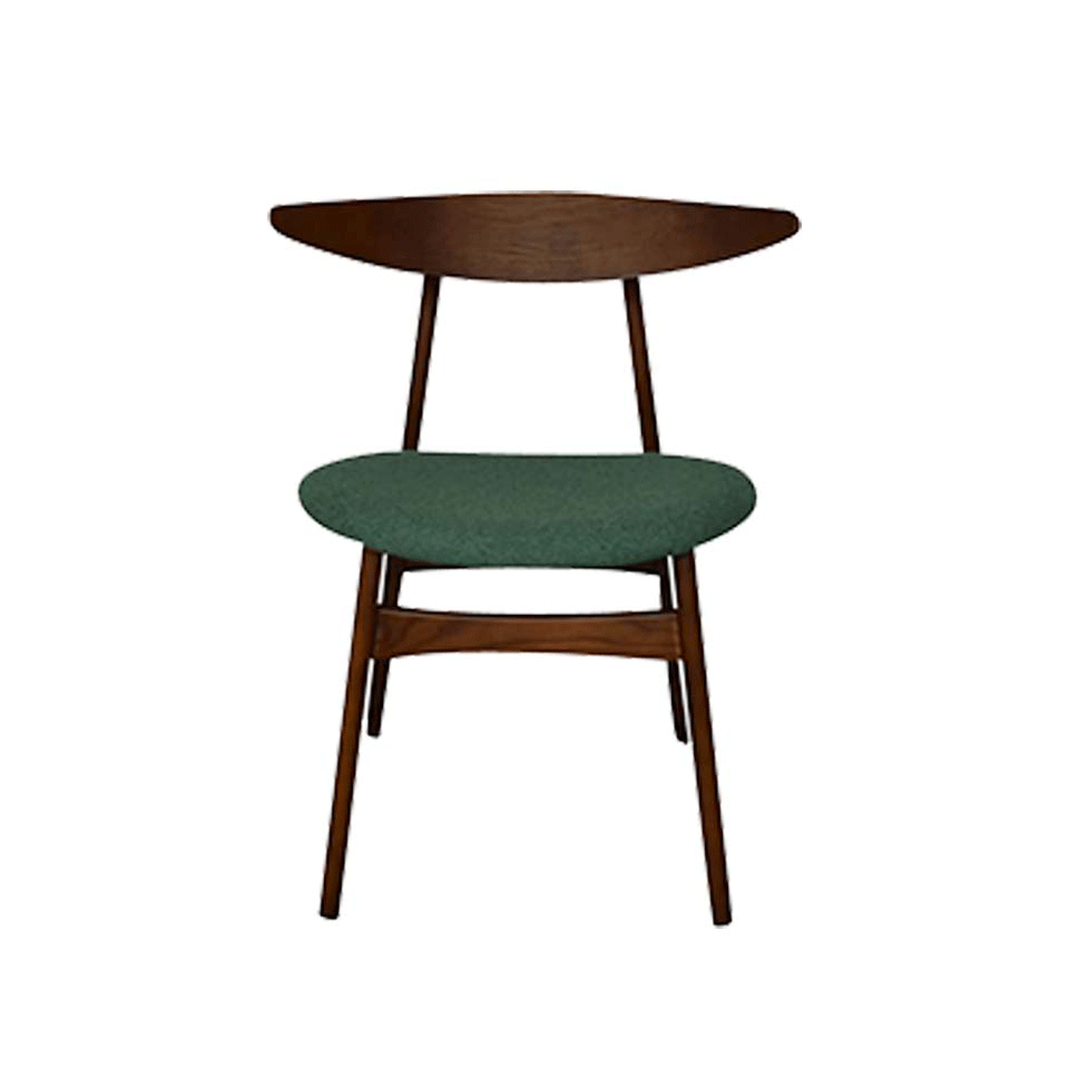 チェアRY54【送料無料】ウォールナット/ダークグリーン | NOCEノーチェ