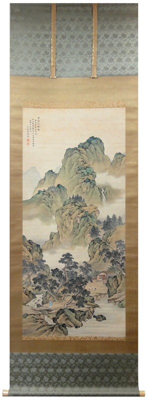 高島北海 青緑山水雲谿仙館図/Web書画ミュージアム