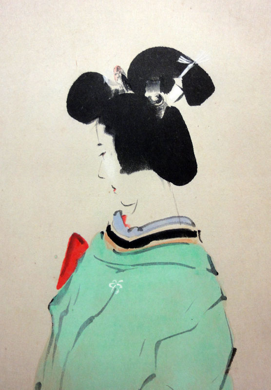 伊東深水 美人図/掛け軸 絵画の買取.販売.表装/長良川画廊