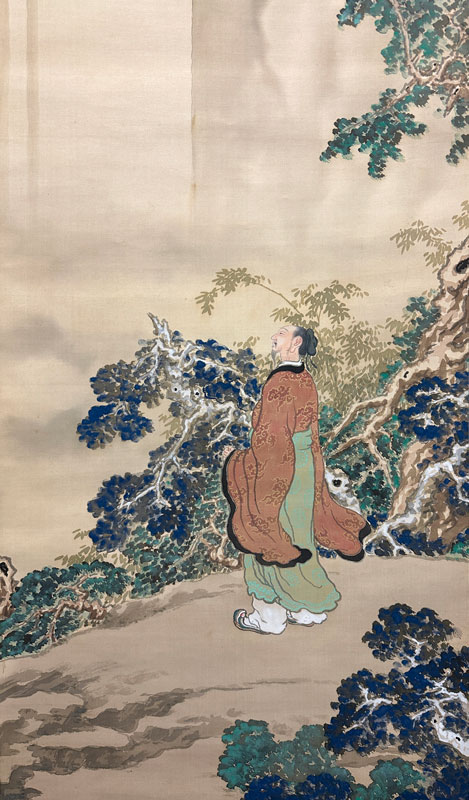 尾竹越堂 李白/掛け軸(Hanging scrolls) 絵画の買取 販売 鑑定/長良川画廊