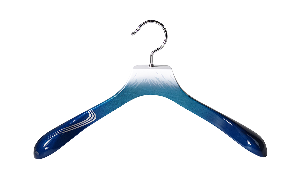 SET-01/メンズスーツハンガー 5本組/スモークブラウン/フェルトバー付