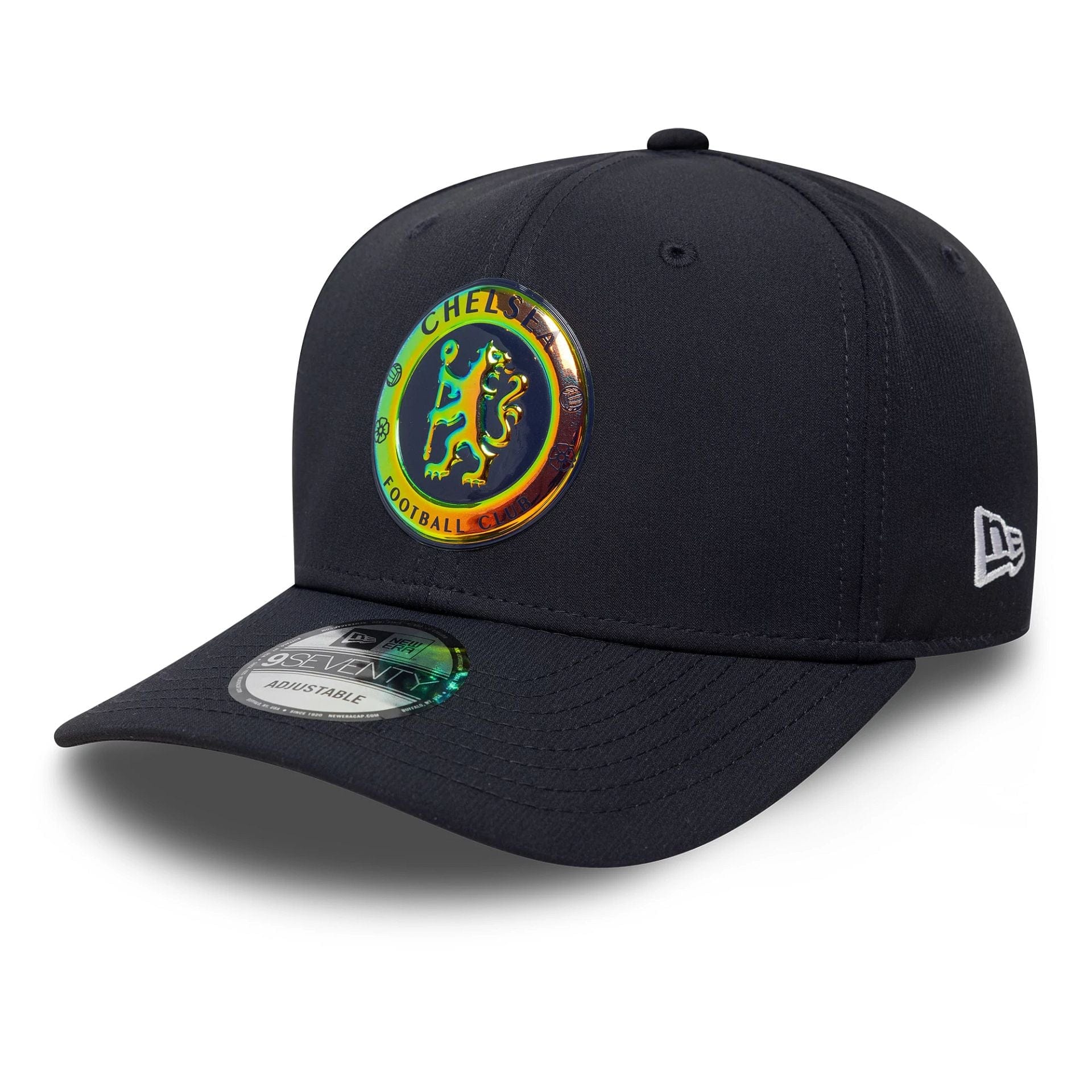 Chelsea FC Lion Crest Iridescent Navy 9SEVENTY Stretch Snap Cap