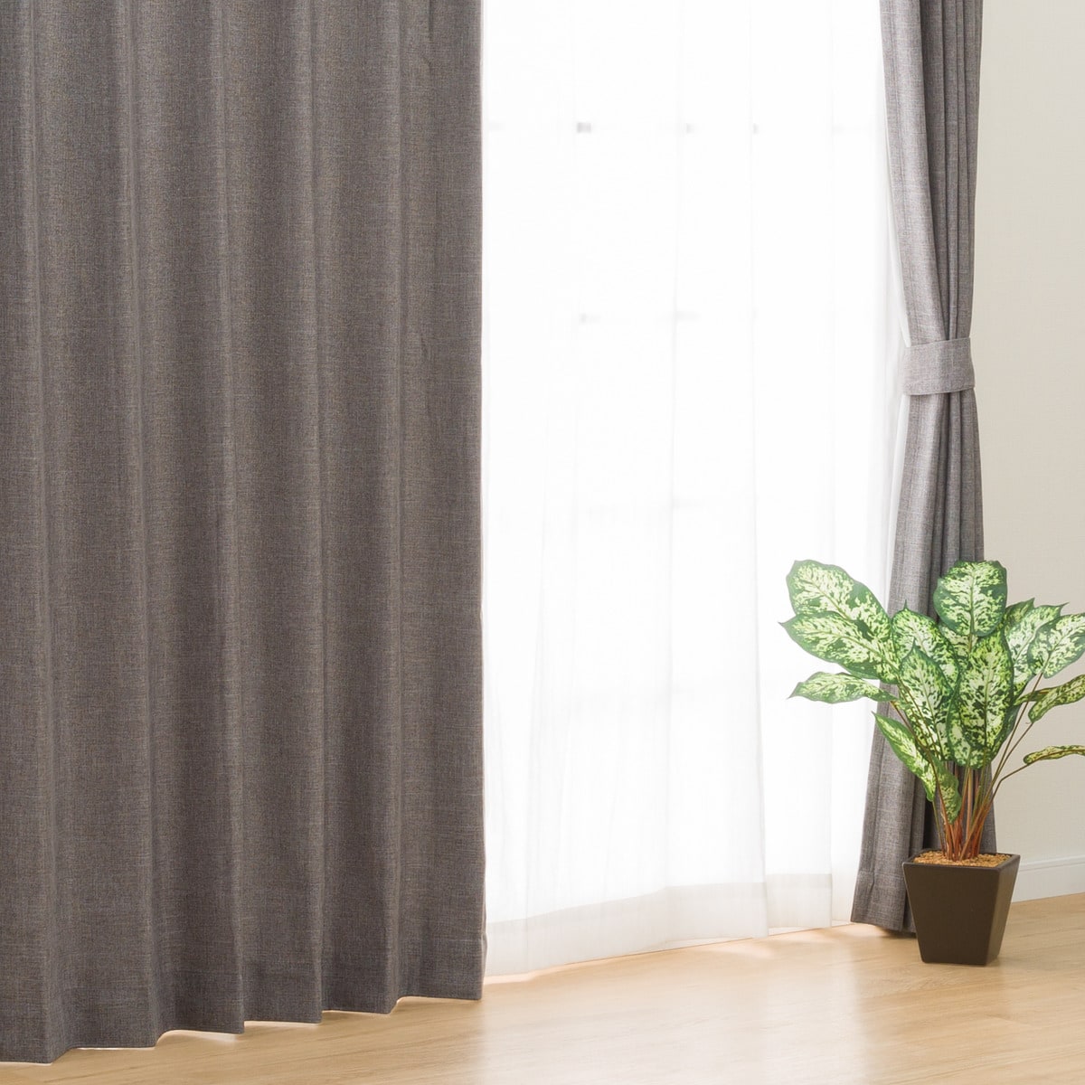 遮光2級カーテン(RD024 グレー 100X178X2) | ニトリネット【公式