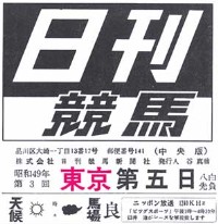 日刊競馬で振り返る名馬 - キタノカチドキ（1974年・第34回皐月賞）