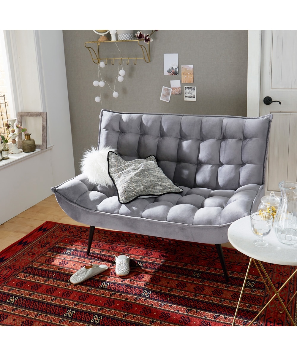 2人掛け]ソファ｜ベロア調 キルティングデザイン 通販【ニッセン】