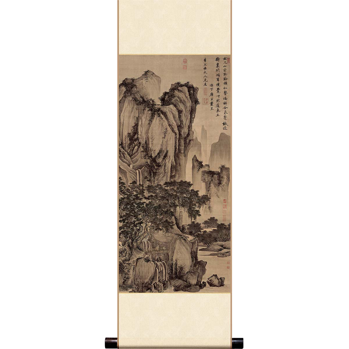 故宮精品網路商城- Mini直軸明唐寅畫山路松聲