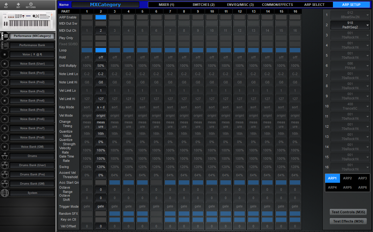 Yamaha MX88 Editor and Librarian