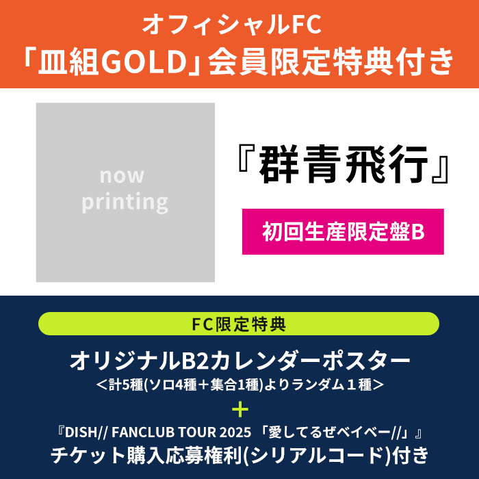 FC会員限定ﾁｹｯﾄ購入応募権利(ｼﾘｱﾙｺｰﾄﾞ)付き】群青飛行【初回生産限定盤