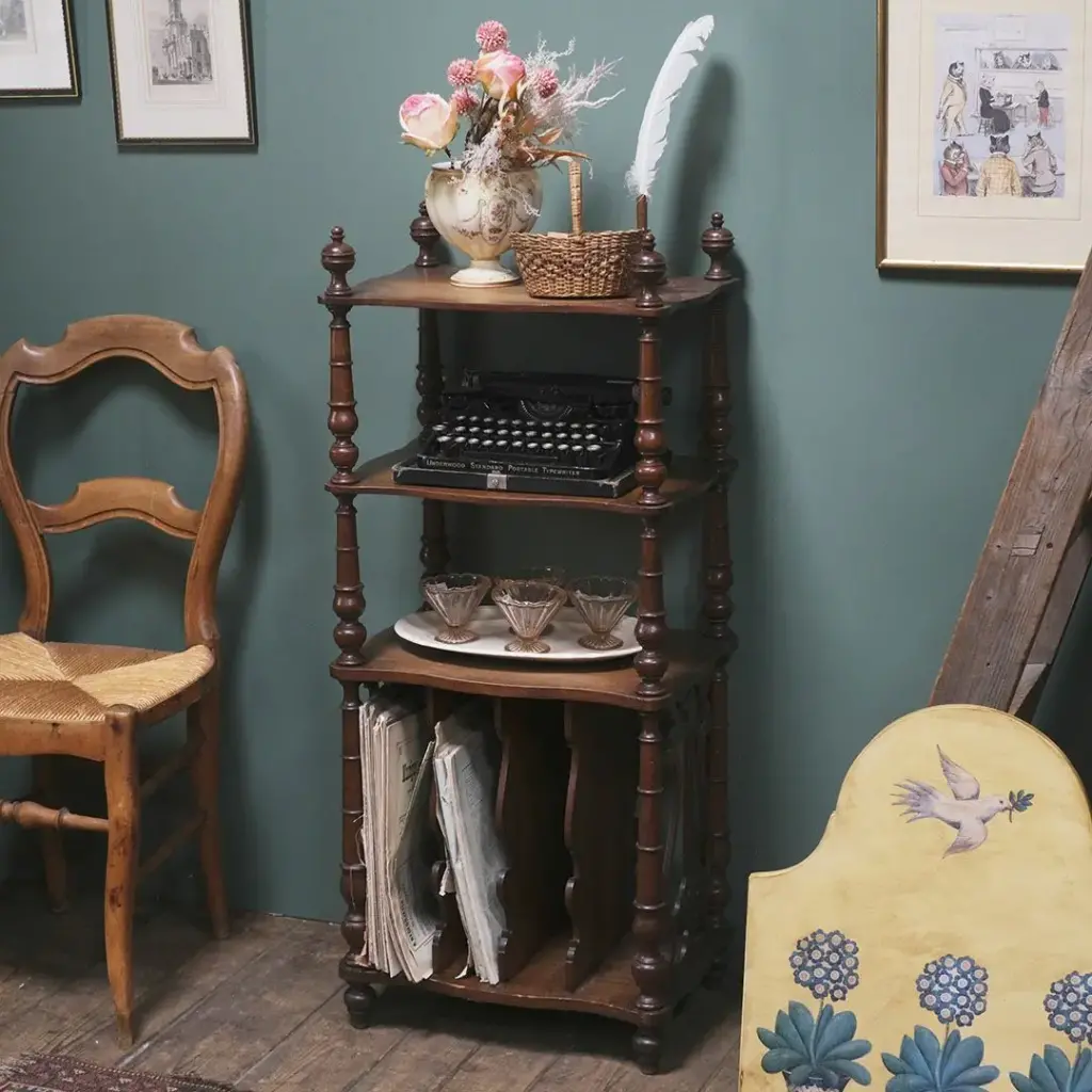 アンティーク ミュージックシェルフ フランス 楽譜を収納するための棚