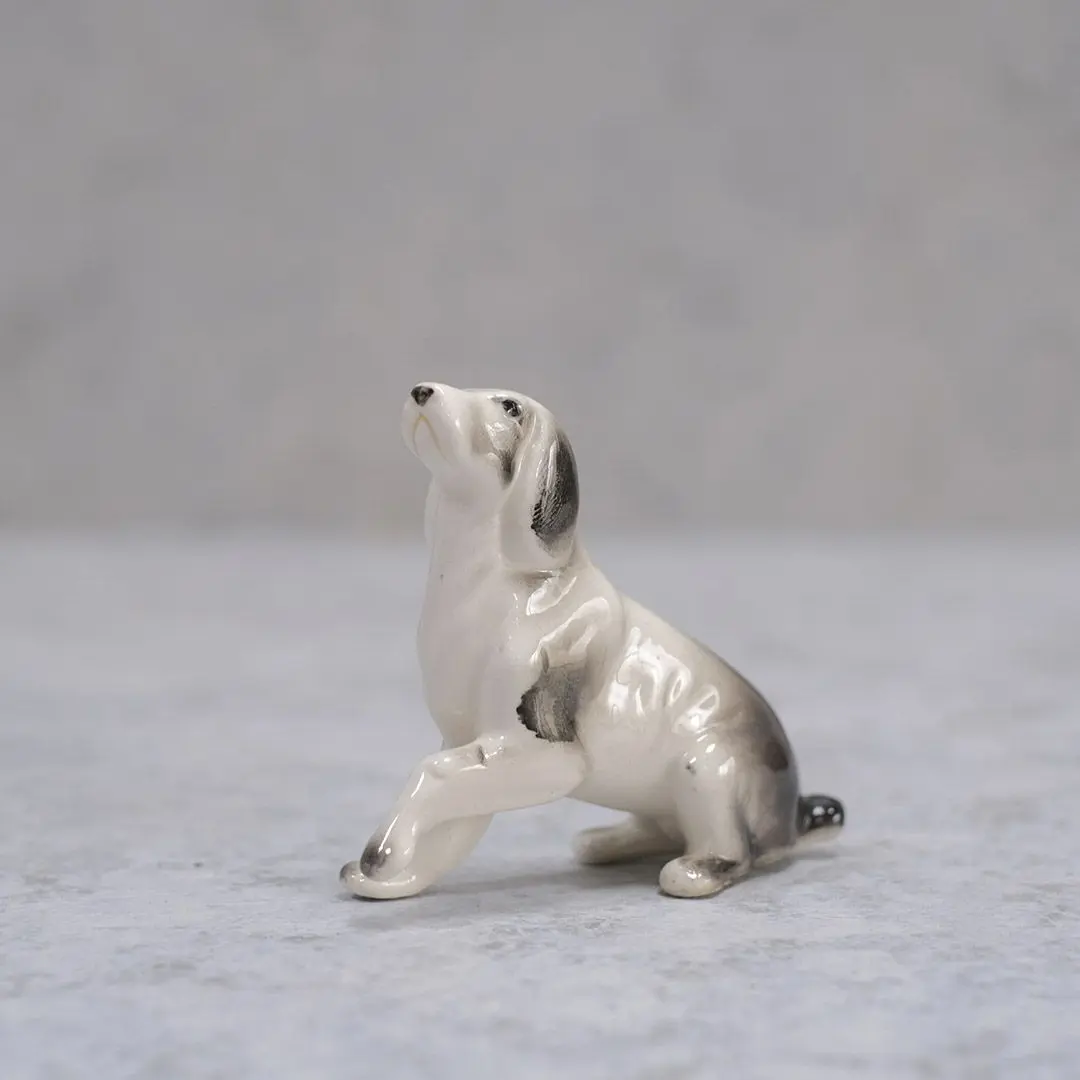 ヴィンテージフィギュリン 犬の陶器オブジェ イギリス 置物 | 雑貨と