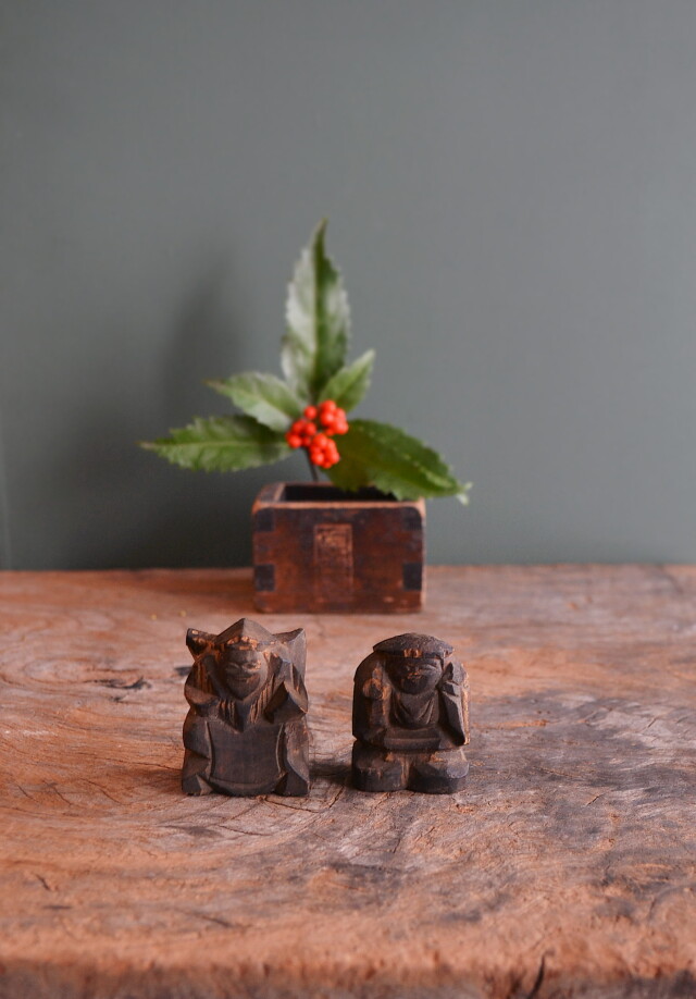 Antique Sam's Collection小さな恵比寿大黒像 木彫