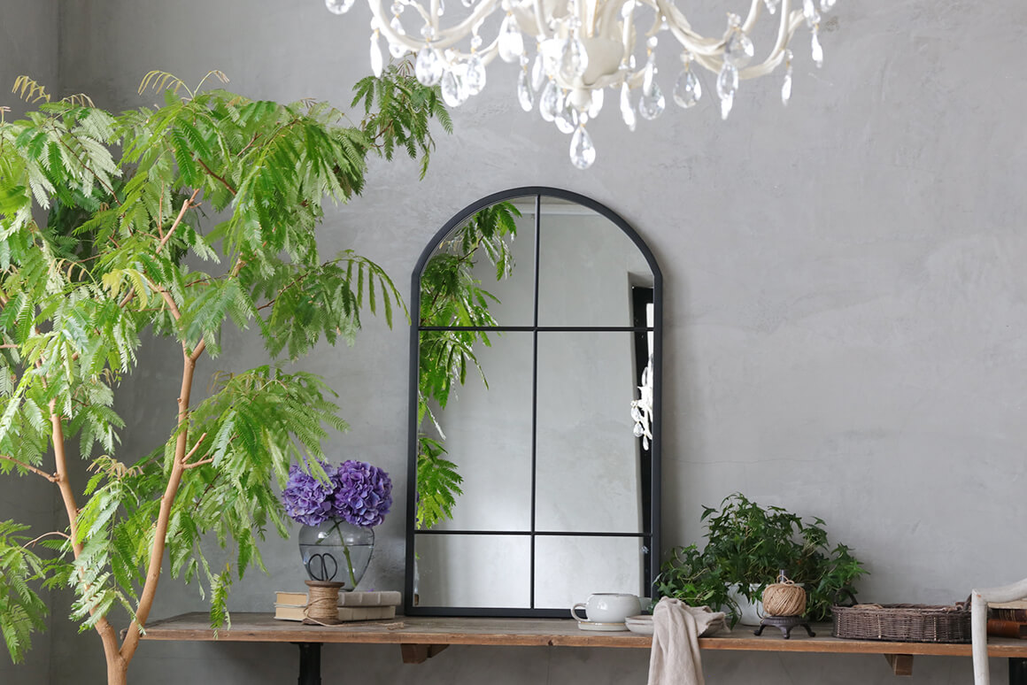 アイアンウィンドウミラーMinaブラック サラグレース