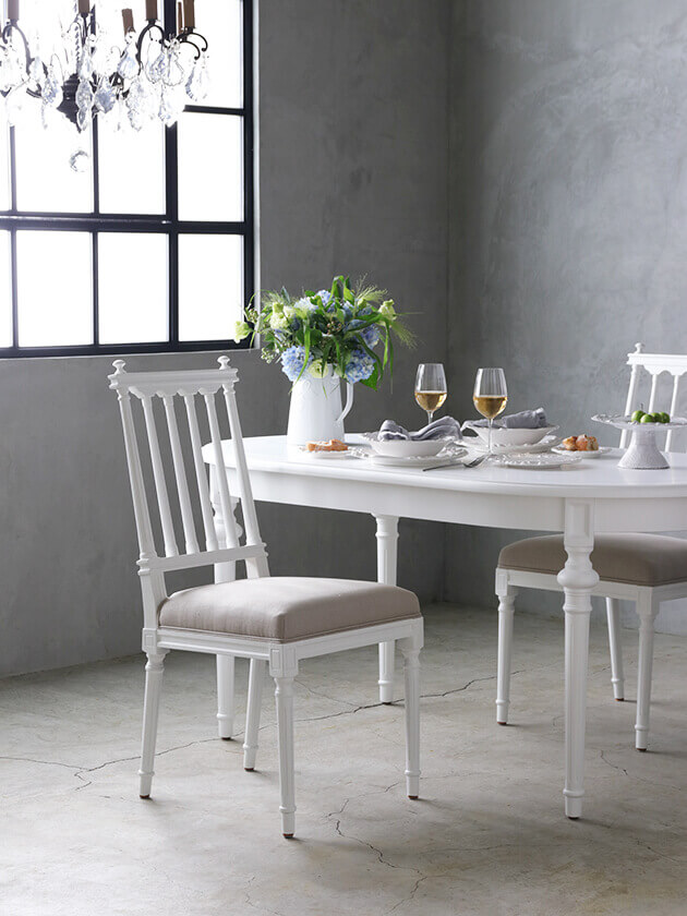 SGDダイニングチェアTHOMASホワイト - サラグレース