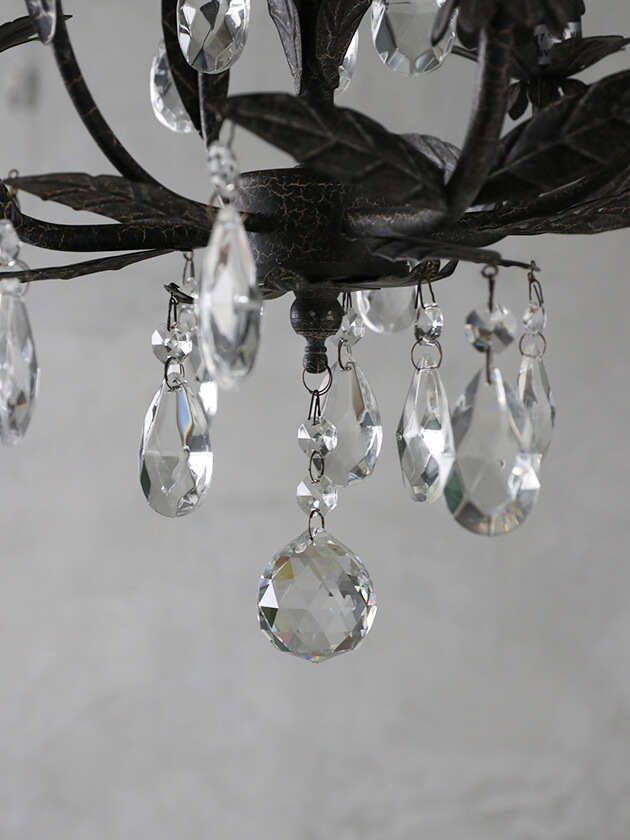 SGDシャンデリア3灯Stinaシャビーグレー - サラグレース