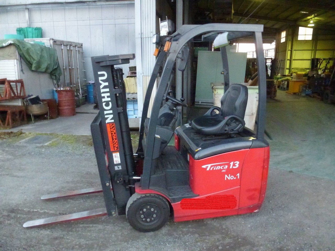 フォークリフト中古販売_ニチユ 3輪ﾊﾞｯﾃﾘｰ