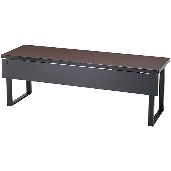 木製テーブル座卓 8本脚・ずり脚 幕板付 茶乾漆 A-3-79C 2人膳1,500