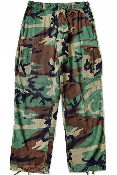 90s 米軍 U.S.ARMY ウッドランドカモ BDU カーゴパンツ M-R☆E