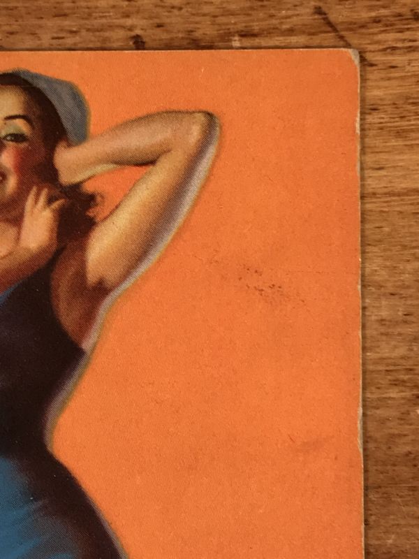 Pin Up Girl “Up And Cunning” A Mutoscope Card ピンナップガール