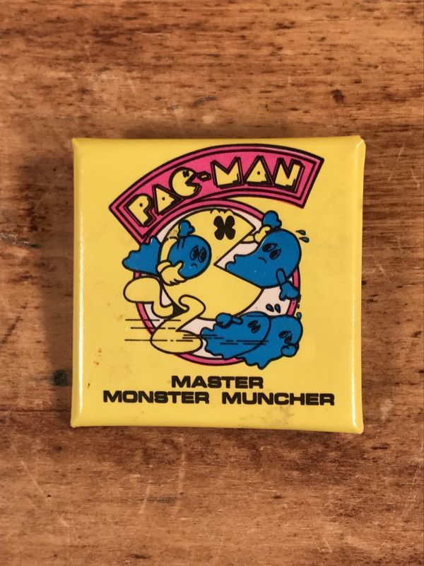 Pac-Man “Master Monster Muncher” Pinback パックマン ビンテージ 缶
